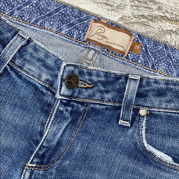 Women's Paige Laurel Canyon Distressed Jeans Sz 29 - Picture 5 of 10